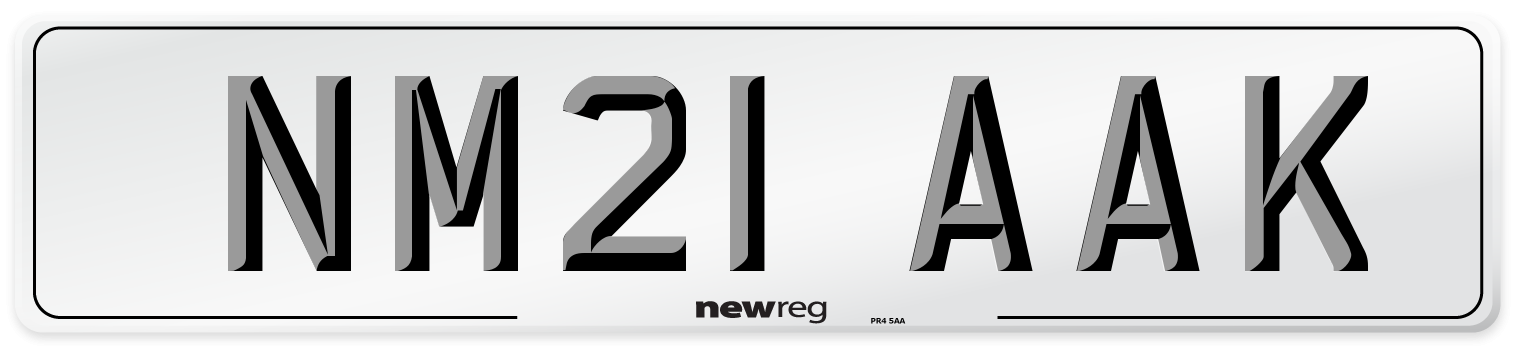 NM21 AAK Number Plate from New Reg